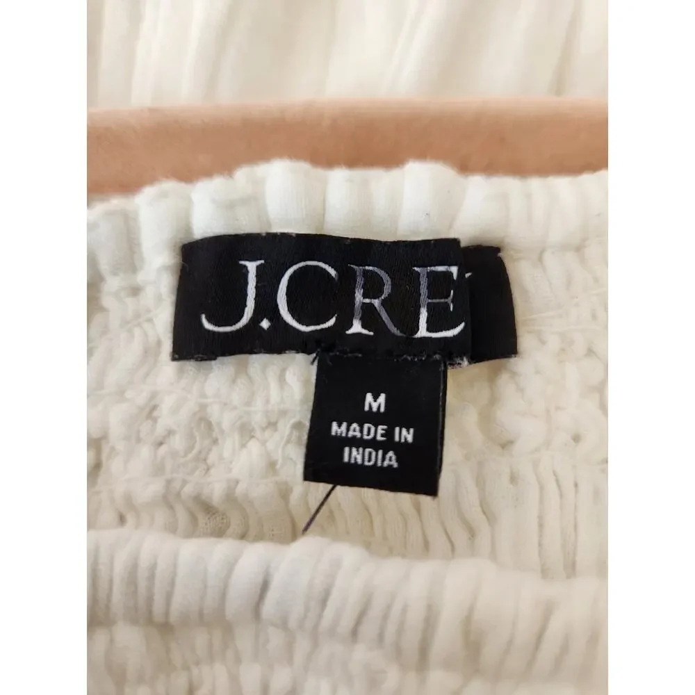 NWT J. Crew Wave Maxi Dress In Sunny Gauze White M